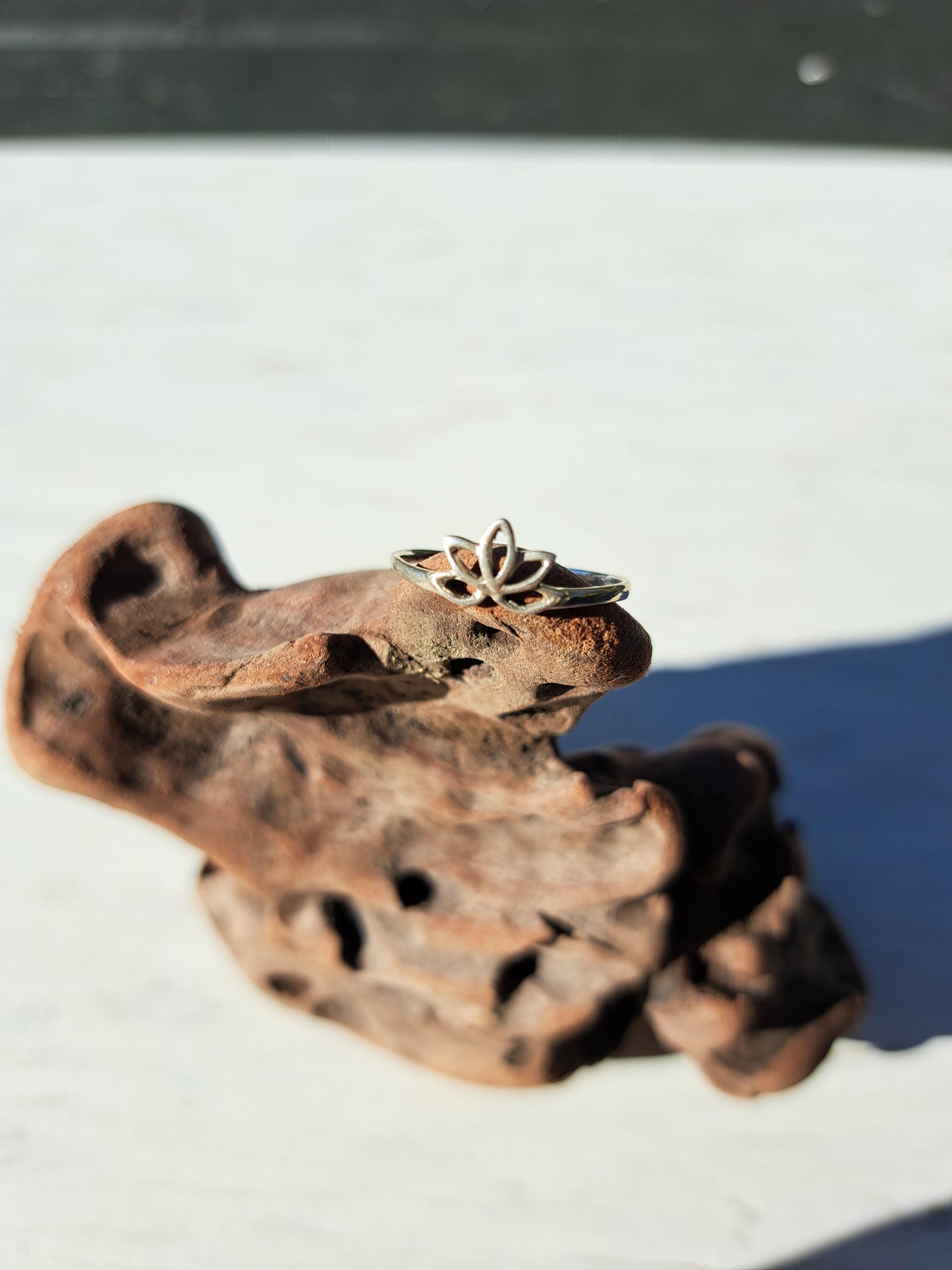 Lotus Flower Silver Ring