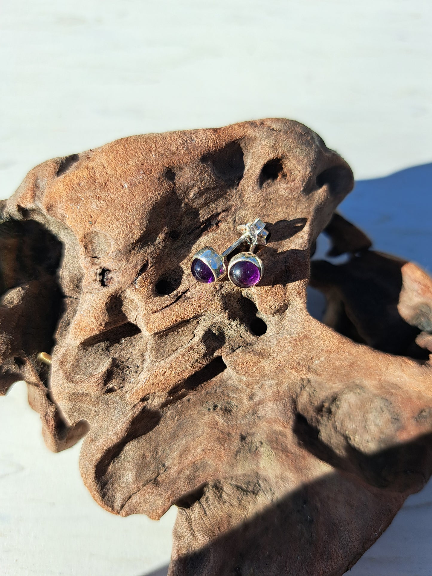Amethyst Stud Earrings