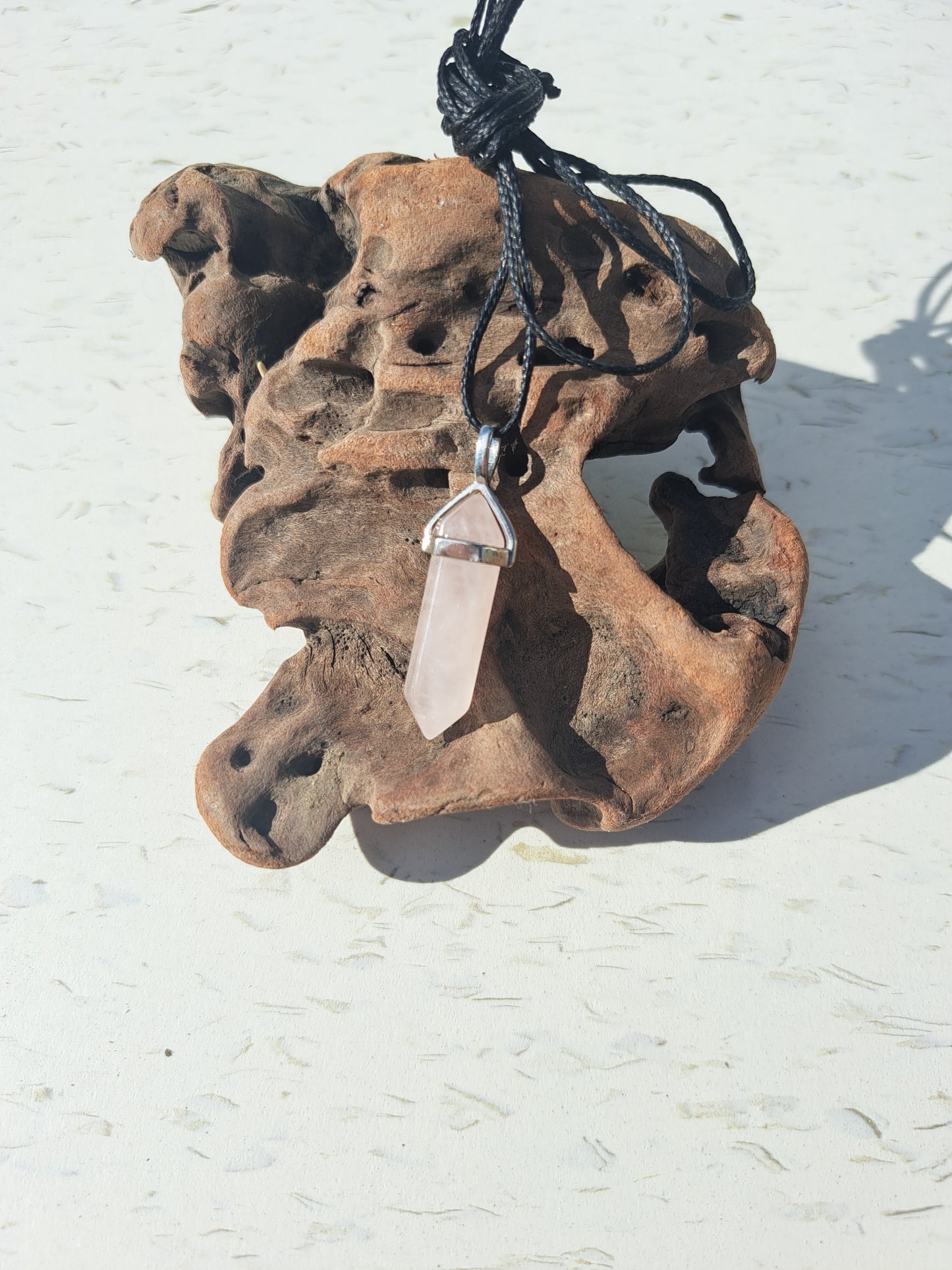 DT Necklace - Rose Quartz
