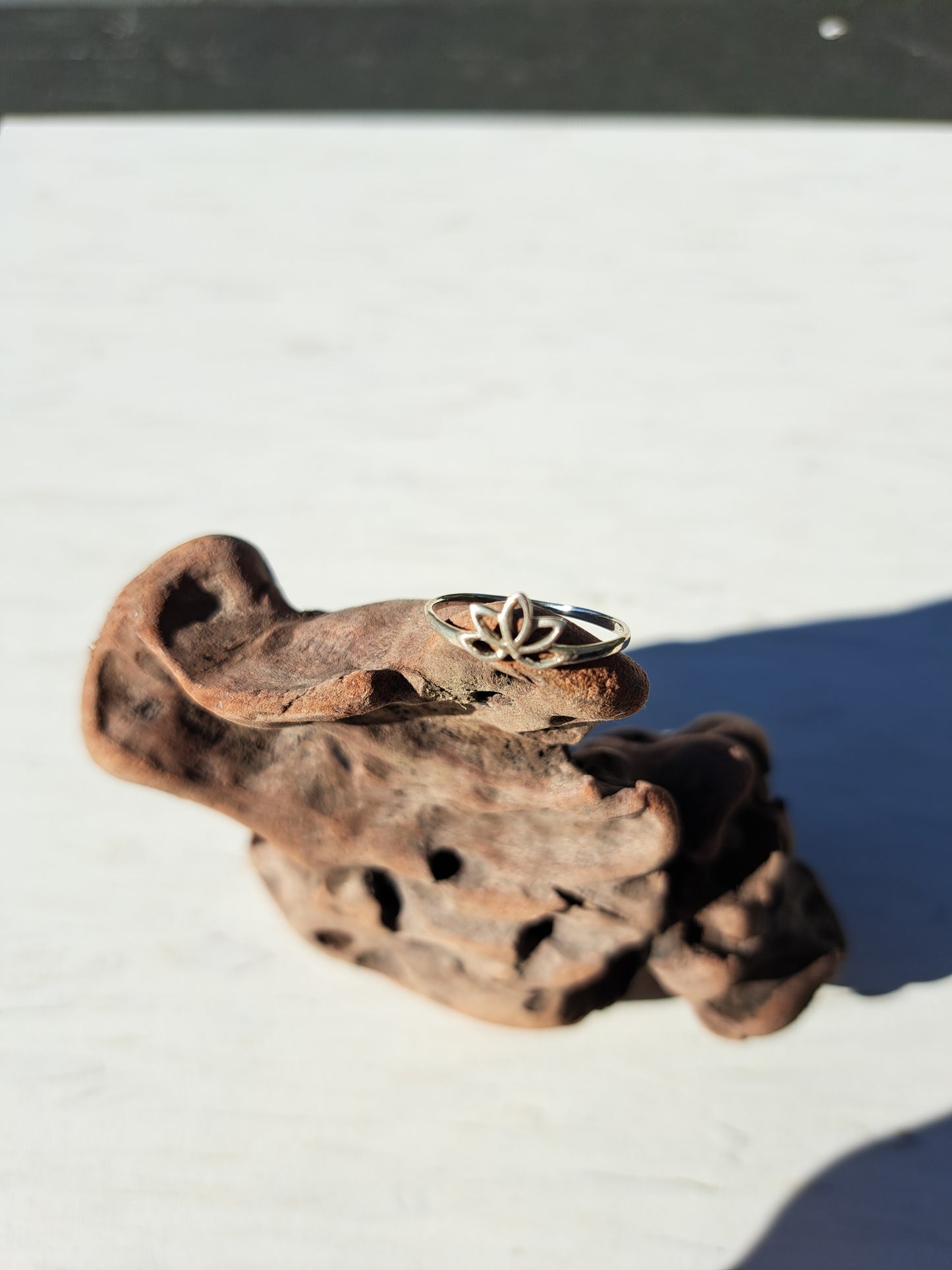 Lotus Flower Silver Ring
