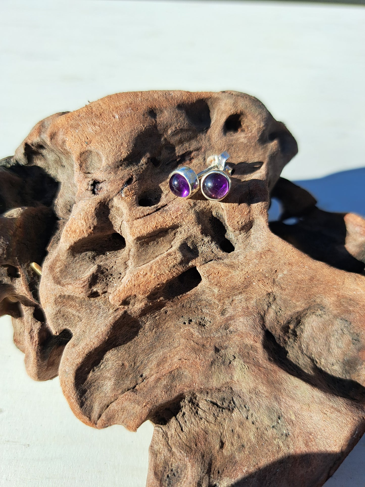Amethyst Stud Earrings