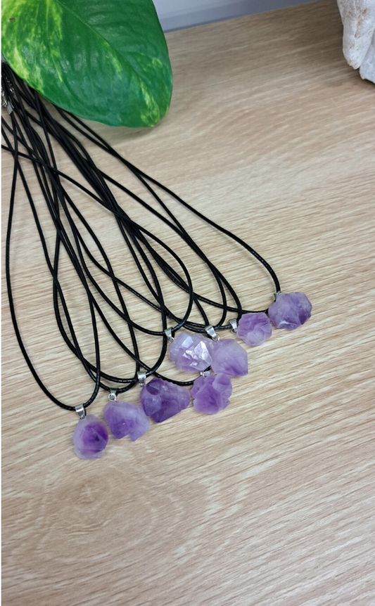 Raw Amethyst Necklace