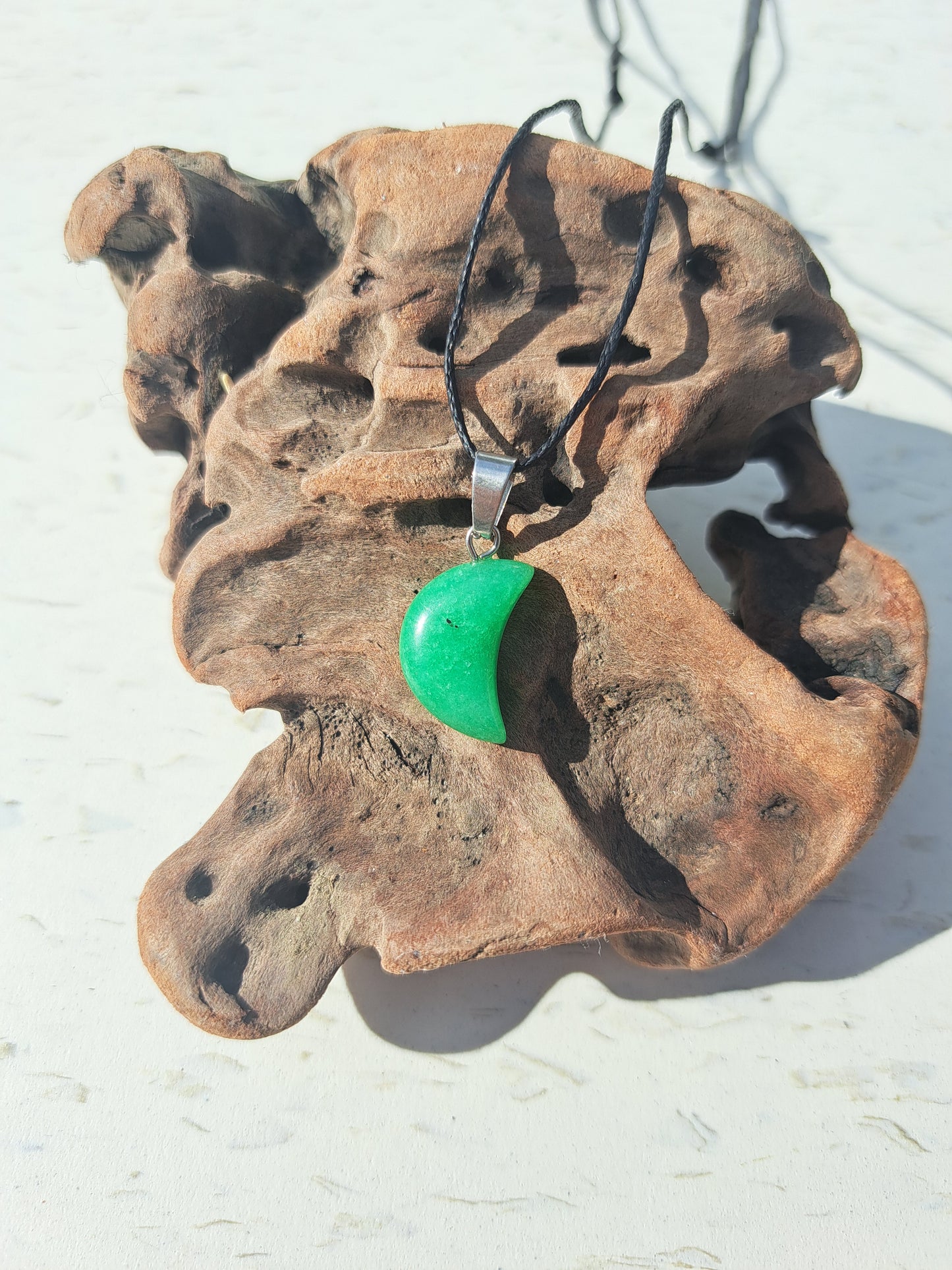 Moon Necklace - Dyed Agate