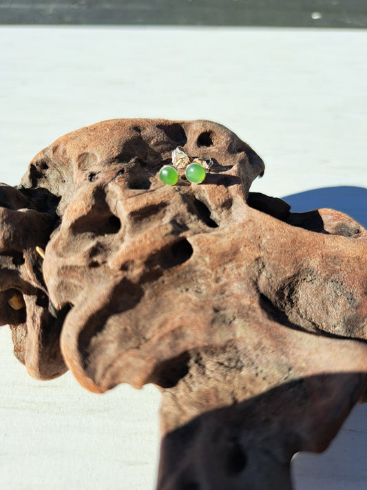 Nz Jade Stud Earrings