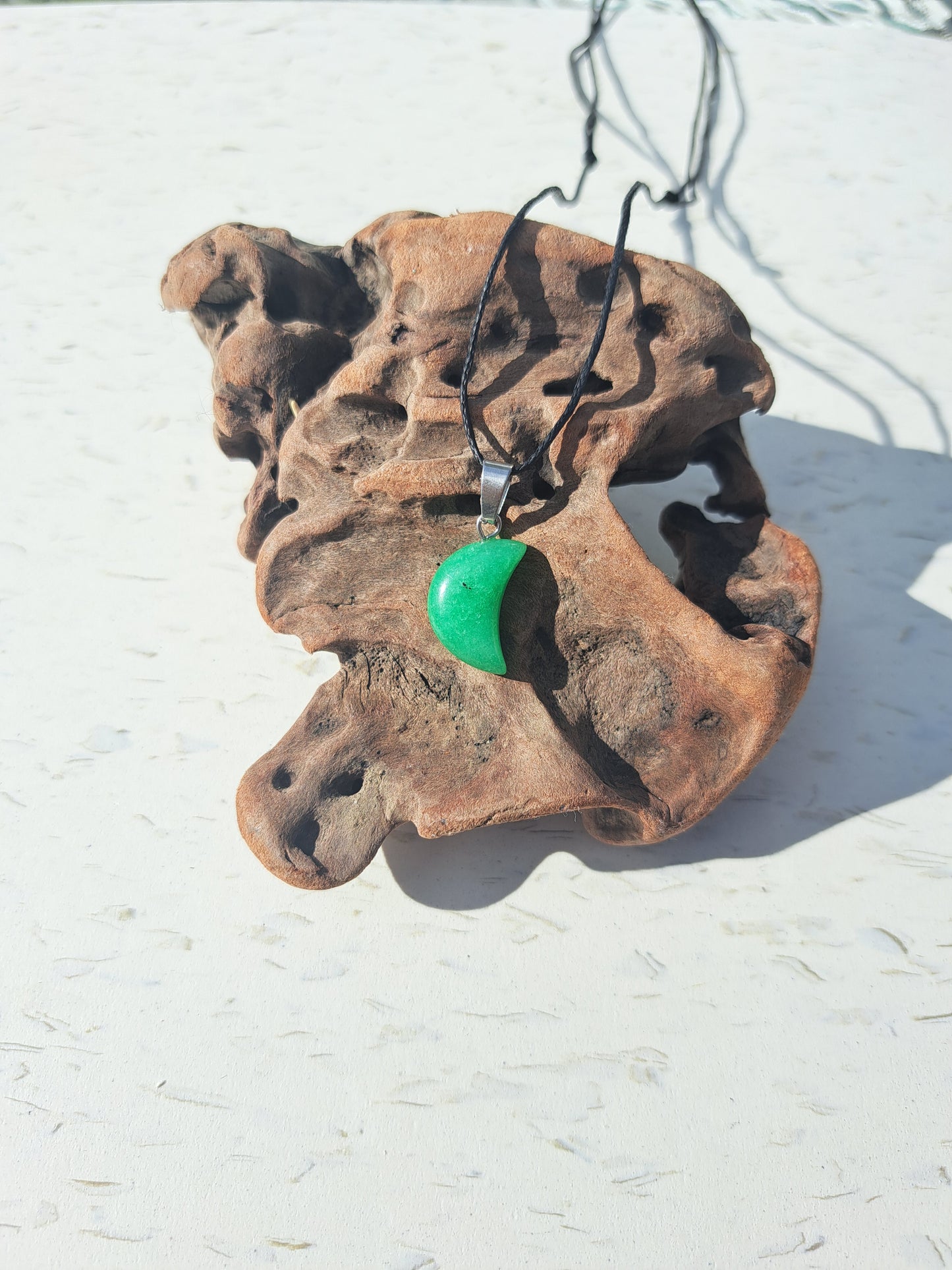 Moon Necklace - Dyed Agate