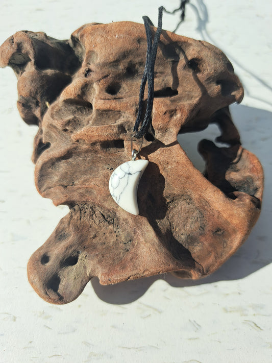 Moon Necklace - Howlite