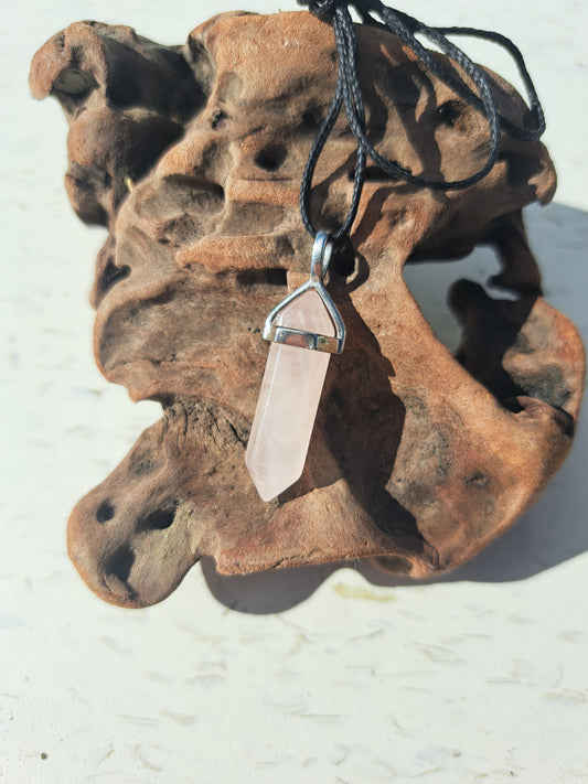 DT Necklace - Rose Quartz
